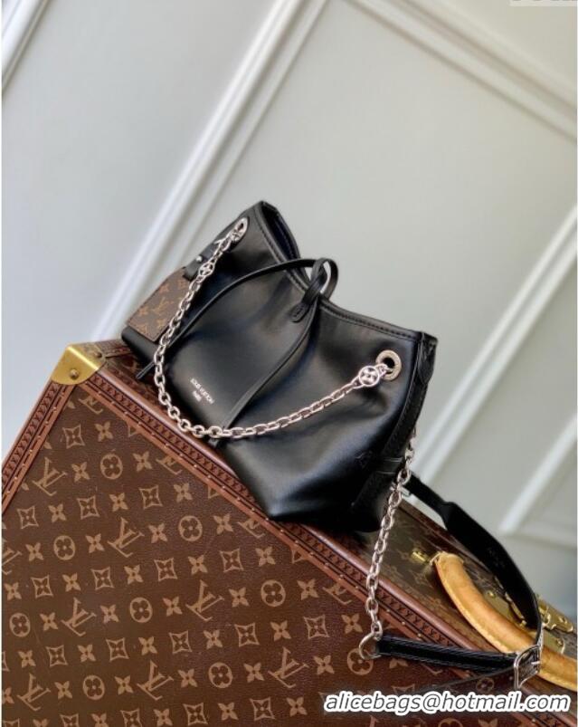 Modern Grade Louis Vuitton CarryAll Vibe BB Bag in Black Lambskin Leather M12888 2025