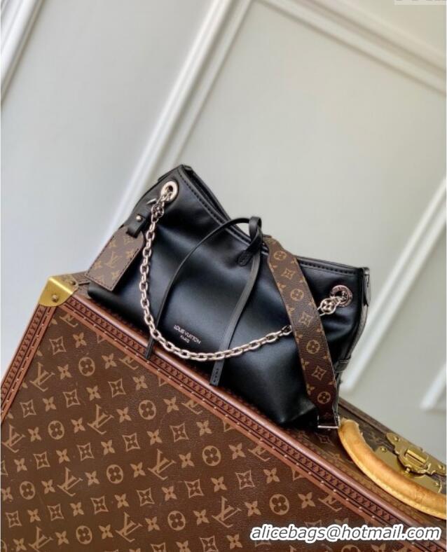 Modern Grade Louis Vuitton CarryAll Vibe BB Bag in Black Lambskin Leather M12888 2025