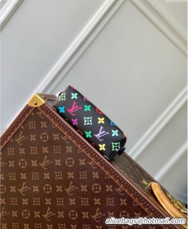 Best Price Louis Vuitton LV x TM Cosmetic Pouch PM Bag in Multicolored Monogram Canvas M13744 Black 2025