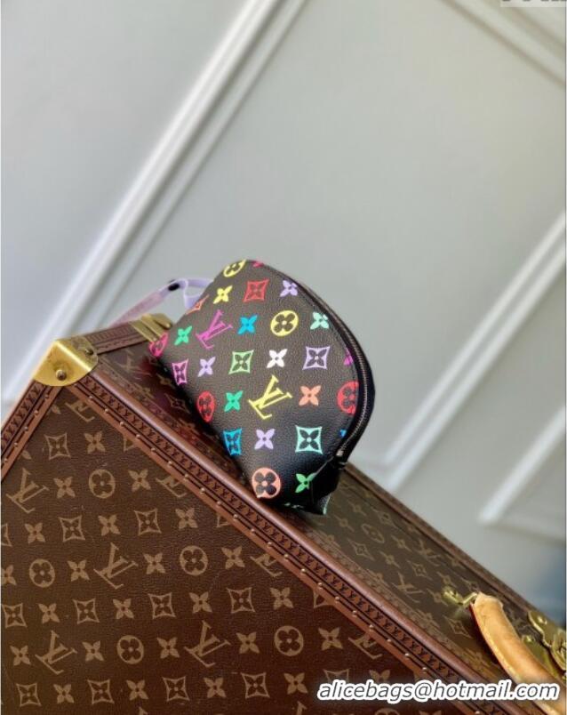 Best Price Louis Vuitton LV x TM Cosmetic Pouch PM Bag in Multicolored Monogram Canvas M13744 Black 2025