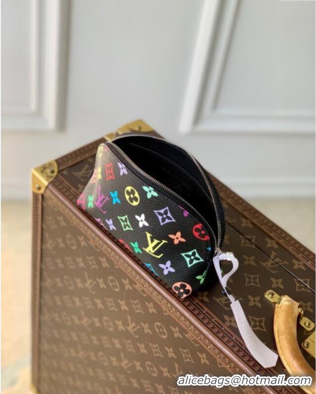 Best Price Louis Vuitton LV x TM Cosmetic Pouch PM Bag in Multicolored Monogram Canvas M13744 Black 2025