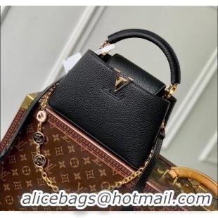 Big Discount Louis Vuitton My Capucines Bag in Taurillon Leather K00014 Black 2025