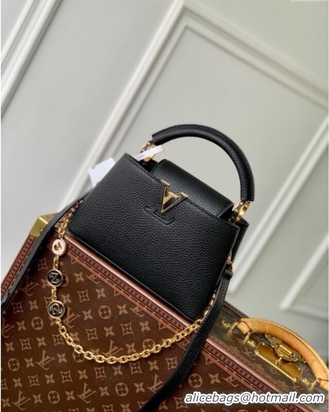 Big Discount Louis Vuitton My Capucines Bag in Taurillon Leather K00014 Black 2025