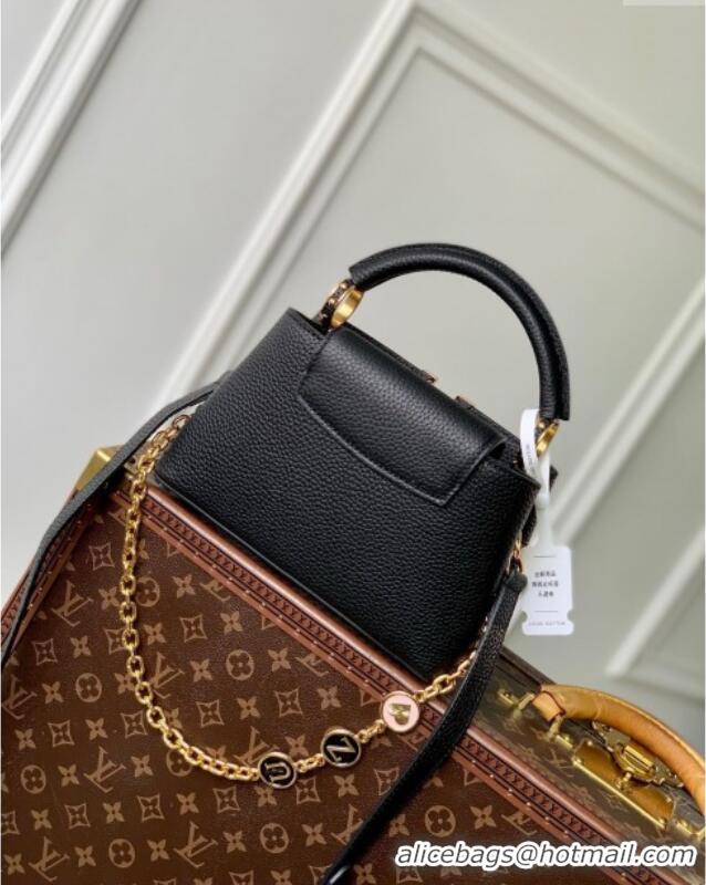 Big Discount Louis Vuitton My Capucines Bag in Taurillon Leather K00014 Black 2025