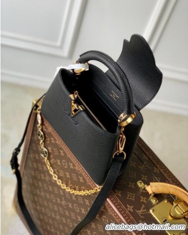 Big Discount Louis Vuitton My Capucines Bag in Taurillon Leather K00014 Black 2025