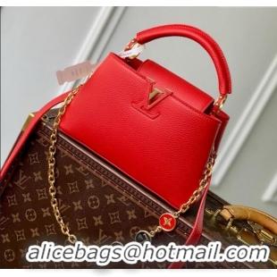 Top Grade Louis Vuitton My Capucines Bag in Taurillon Leather K00014 Red 2025