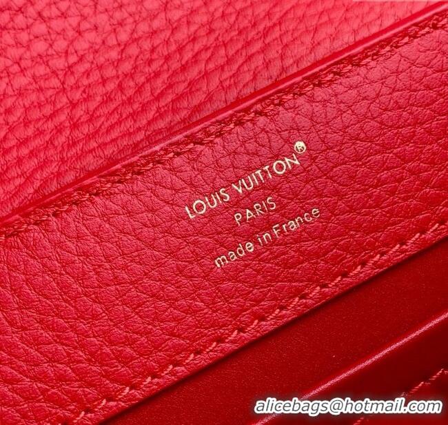 Top Grade Louis Vuitton My Capucines Bag in Taurillon Leather K00014 Red 2025