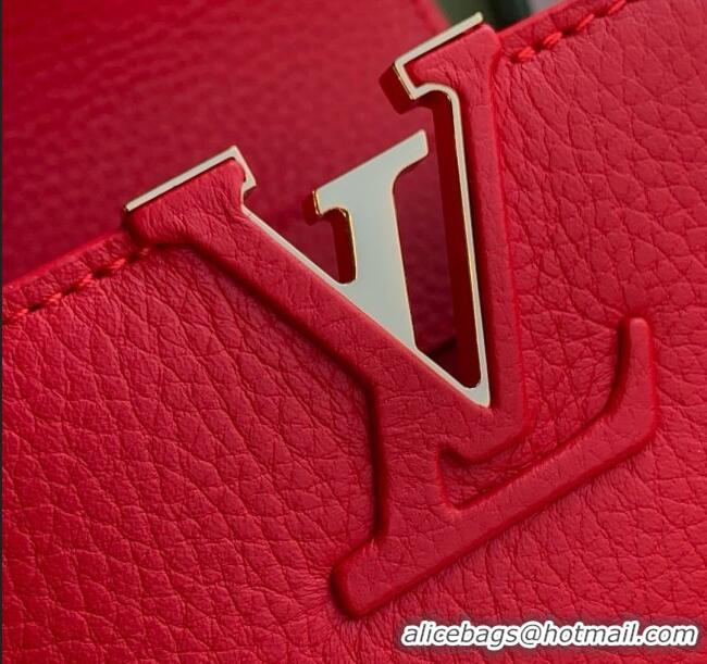 Top Grade Louis Vuitton My Capucines Bag in Taurillon Leather K00014 Red 2025