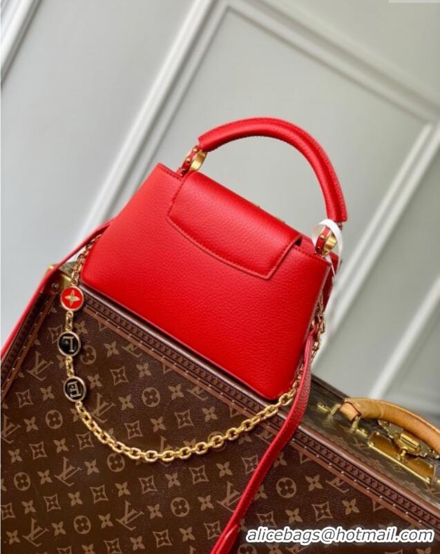 Top Grade Louis Vuitton My Capucines Bag in Taurillon Leather K00014 Red 2025