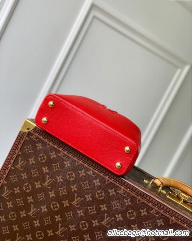 Top Grade Louis Vuitton My Capucines Bag in Taurillon Leather K00014 Red 2025