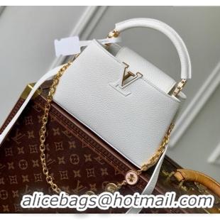 Famous Brand Louis Vuitton My Capucines Bag in Taurillon Leather K00014 White 2025