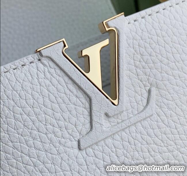 Famous Brand Louis Vuitton My Capucines Bag in Taurillon Leather K00014 White 2025