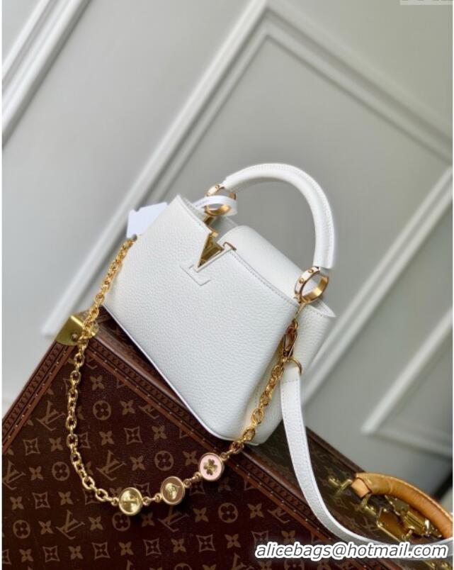 Famous Brand Louis Vuitton My Capucines Bag in Taurillon Leather K00014 White 2025