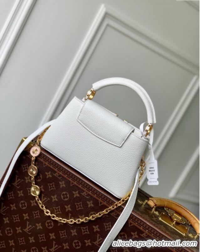 Famous Brand Louis Vuitton My Capucines Bag in Taurillon Leather K00014 White 2025