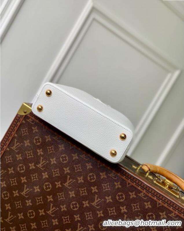 Famous Brand Louis Vuitton My Capucines Bag in Taurillon Leather K00014 White 2025