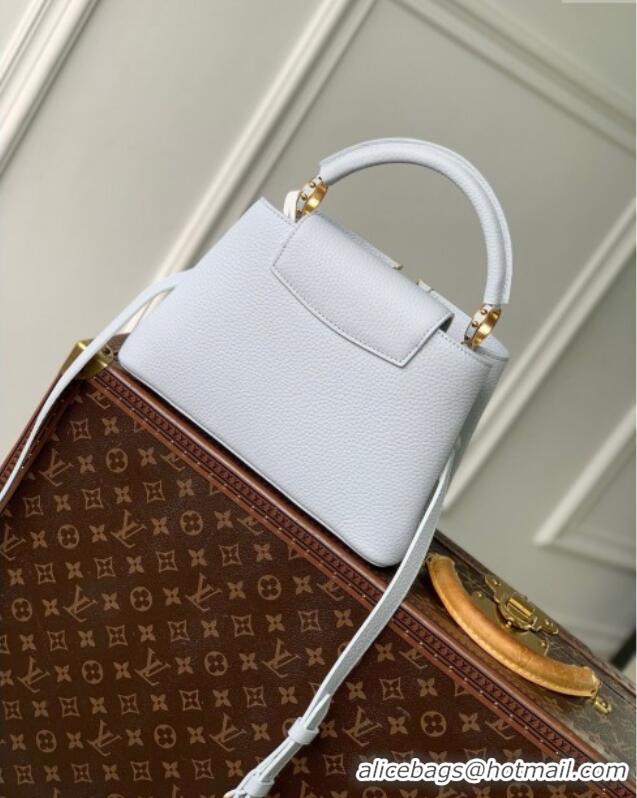 Top Quality Louis Vuitton Capucines BB Bag in Taurillon Leather M24656 Light Blue 2025