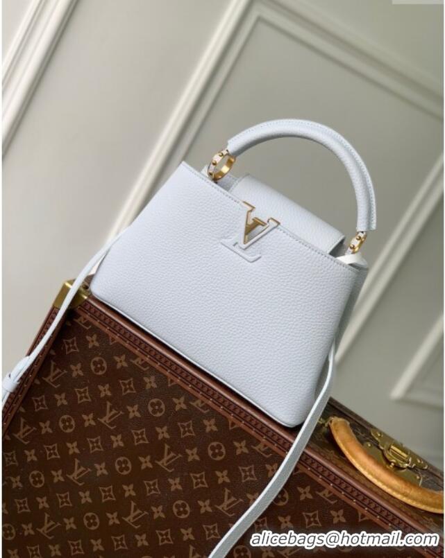 Top Quality Louis Vuitton Capucines BB Bag in Taurillon Leather M24656 Light Blue 2025