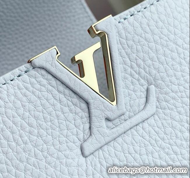 Top Quality Louis Vuitton Capucines BB Bag in Taurillon Leather M24656 Light Blue 2025