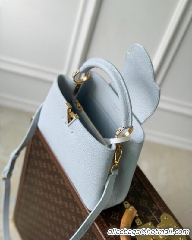 Top Quality Louis Vuitton Capucines BB Bag in Taurillon Leather M24656 Light Blue 2025