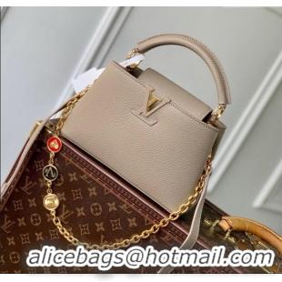 Grade Quality Louis Vuitton My Capucines Bag in Taurillon Leather K00014 Grey 2025