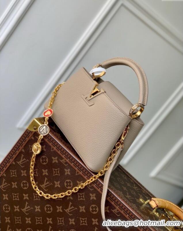 Grade Quality Louis Vuitton My Capucines Bag in Taurillon Leather K00014 Grey 2025