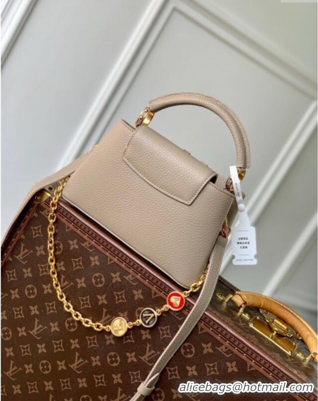 Grade Quality Louis Vuitton My Capucines Bag in Taurillon Leather K00014 Grey 2025