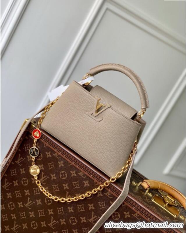 Grade Quality Louis Vuitton My Capucines Bag in Taurillon Leather K00014 Grey 2025