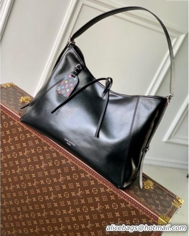 Classic Grade Louis Vuitton LV x TM CarryAll Vibe Bag in Black Lambskin Leather M13105 2025