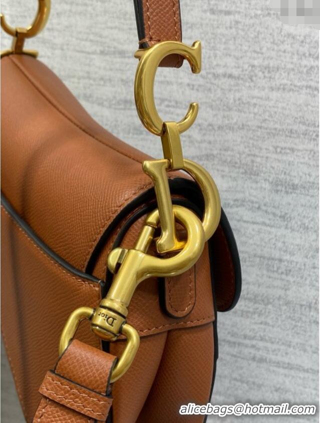 Reasonable Price Dior Mini Saddle Bag with Strap in Grained Calfskin 1041 Caramel 2025