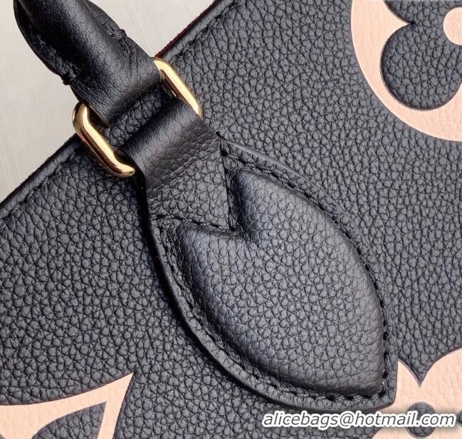 Spot Bulk Louis Vuitton OnTheGo MM Tote Bag in Monogram Empreinte Leather Black/Beige M45495 2024