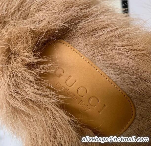 Low Price Gucci GG Canvas and Wool Flat Slippers Grey 1119091