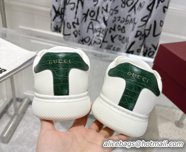 Good Quality Gucci Calf Leather Ace Sneakers White 1119100