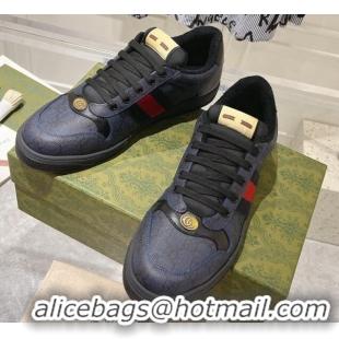 Perfect Gucci Screener Trainer Sneakers in GG Canvas with Web Black 1119136