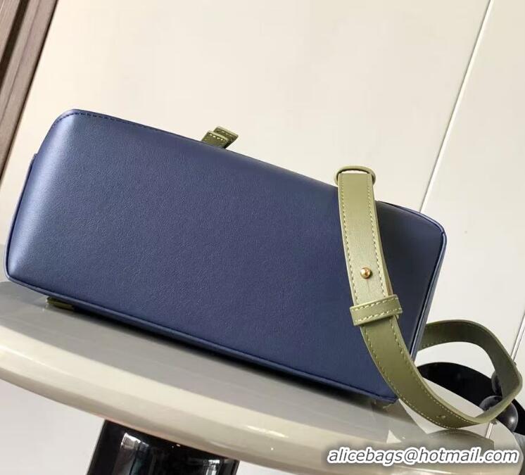 New Design Discount Loewe Small Puzzle Bag Edge Leather Bag 9311L Navy Blue/Dark Green 2025 TOP