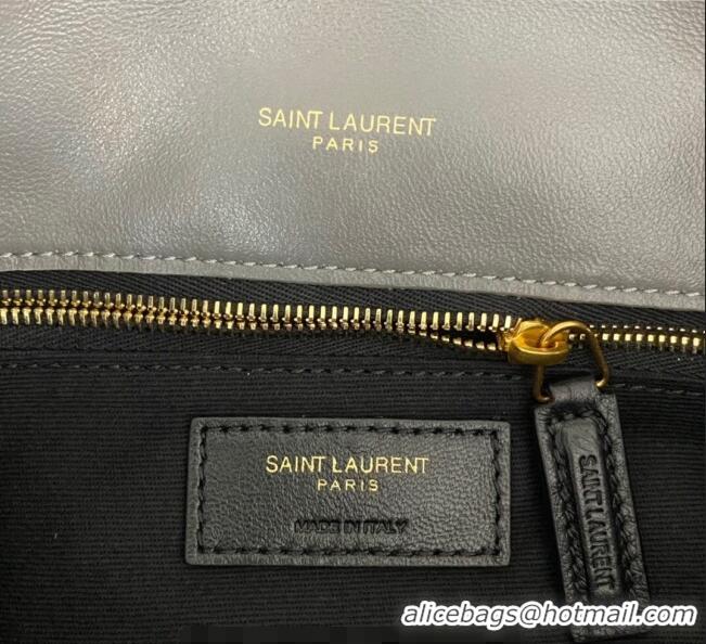 Market Sells Saint Laurent Loulou Puffer Medium Bag in Quilted Lambskin 577475 Grey