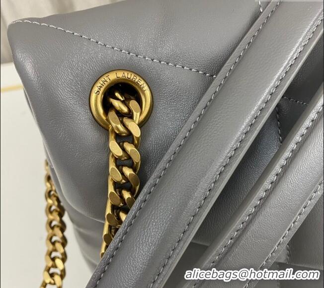 Market Sells Saint Laurent Loulou Puffer Medium Bag in Quilted Lambskin 577475 Grey