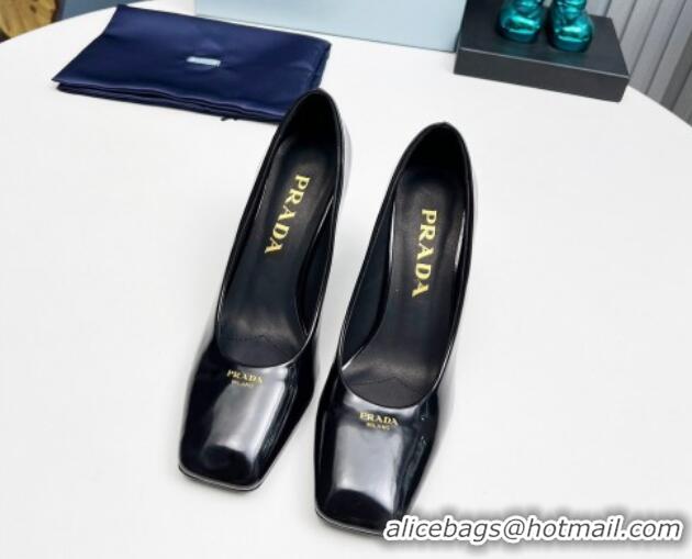 Best Product Prada Brushed leather high heeled pumps 9cm Black 1227028