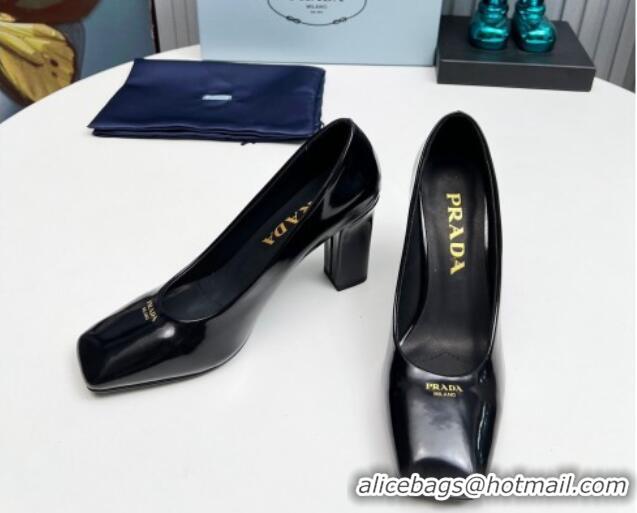 Best Product Prada Brushed leather high heeled pumps 9cm Black 1227028