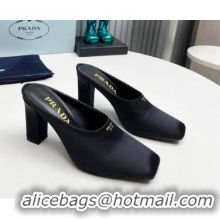 Pretty Style Prada Satin high heeled mules 9cm Black 1227030