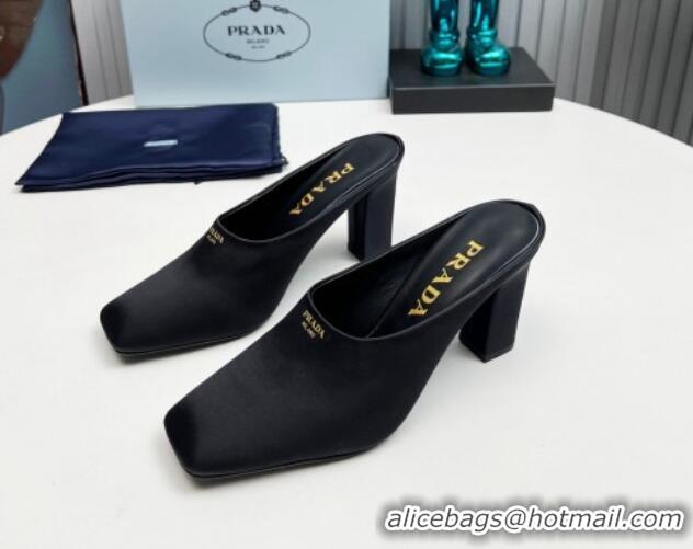 Pretty Style Prada Satin high heeled mules 9cm Black 1227030