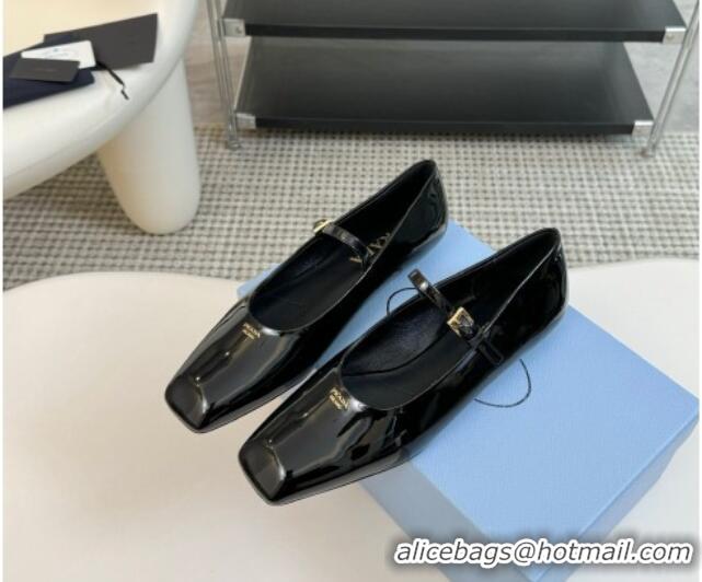 Purchase Prada Patent leather mary janes ballerinas flat Black 1227048