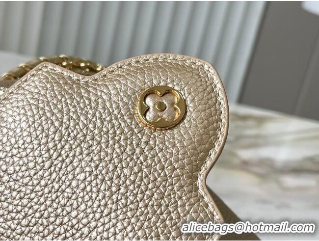 Good Taste Louis Vuitton Capucines Mini Bag with Strass Hardware in Gold Taurillon Leather M24583 2025