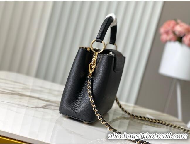 Grade Design Louis Vuitton Capucines BB Bag with Strass Hardware in Black Taurillon Leather M24583 2025