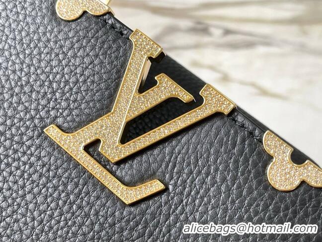 Grade Design Louis Vuitton Capucines BB Bag with Strass Hardware in Black Taurillon Leather M24583 2025