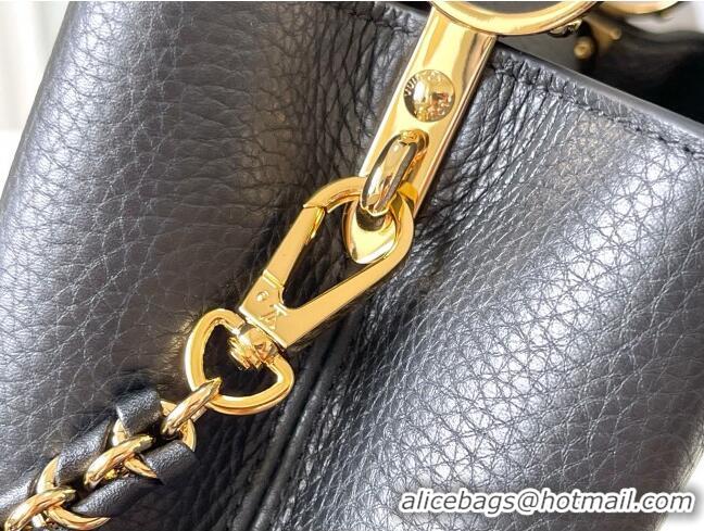 Grade Design Louis Vuitton Capucines BB Bag with Strass Hardware in Black Taurillon Leather M24583 2025