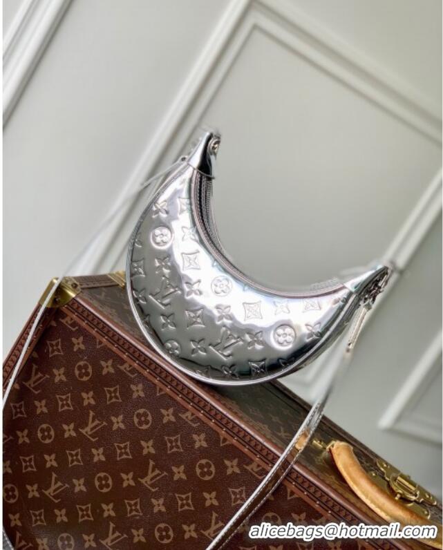 Top Design Louis Vuitton Loop Bag in Monogram Embossed Coated Canvas M11833 Silver 2025