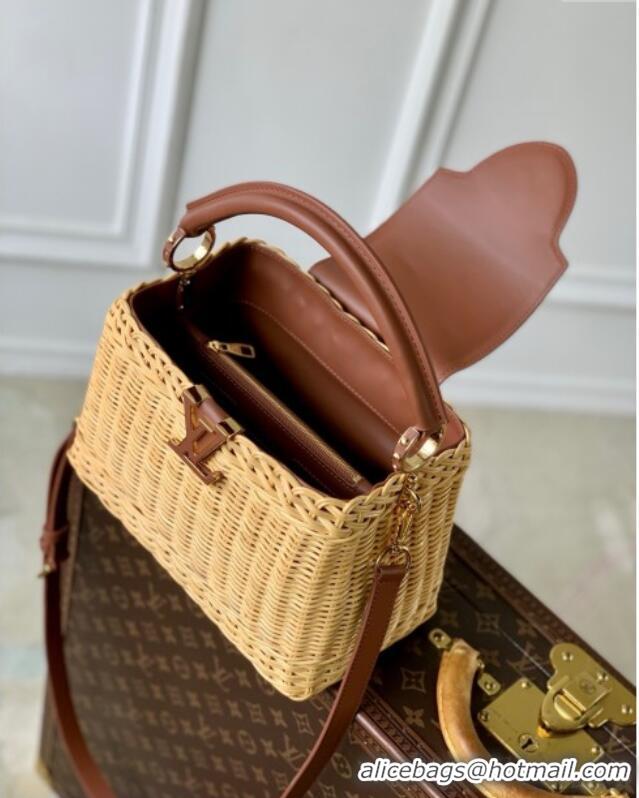 Reasonable Price Louis Vuitton Capucines BB Bag in Cowhide and Rattan Brown M11617 2025