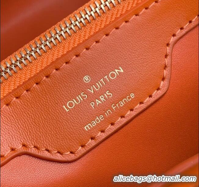 Luxury Cheap Louis Vuitton Capucines BB Bag in Cowhide and Rattan Orange M24976 2025