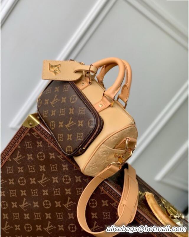 Best Price Louis Vuitton Keepall Bandouliere 25 Bag in Beige Cowhide Leather and Monogram Canvas M12627 2025