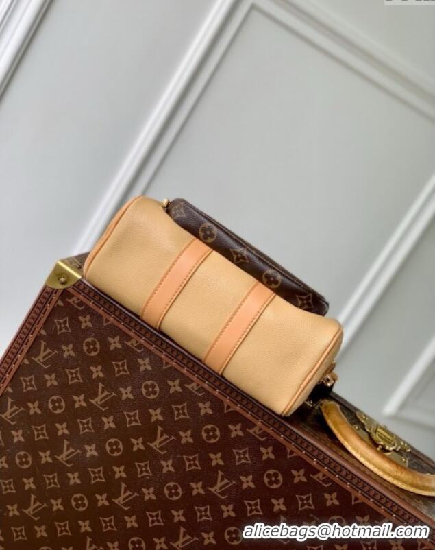 Best Price Louis Vuitton Keepall Bandouliere 25 Bag in Beige Cowhide Leather and Monogram Canvas M12627 2025